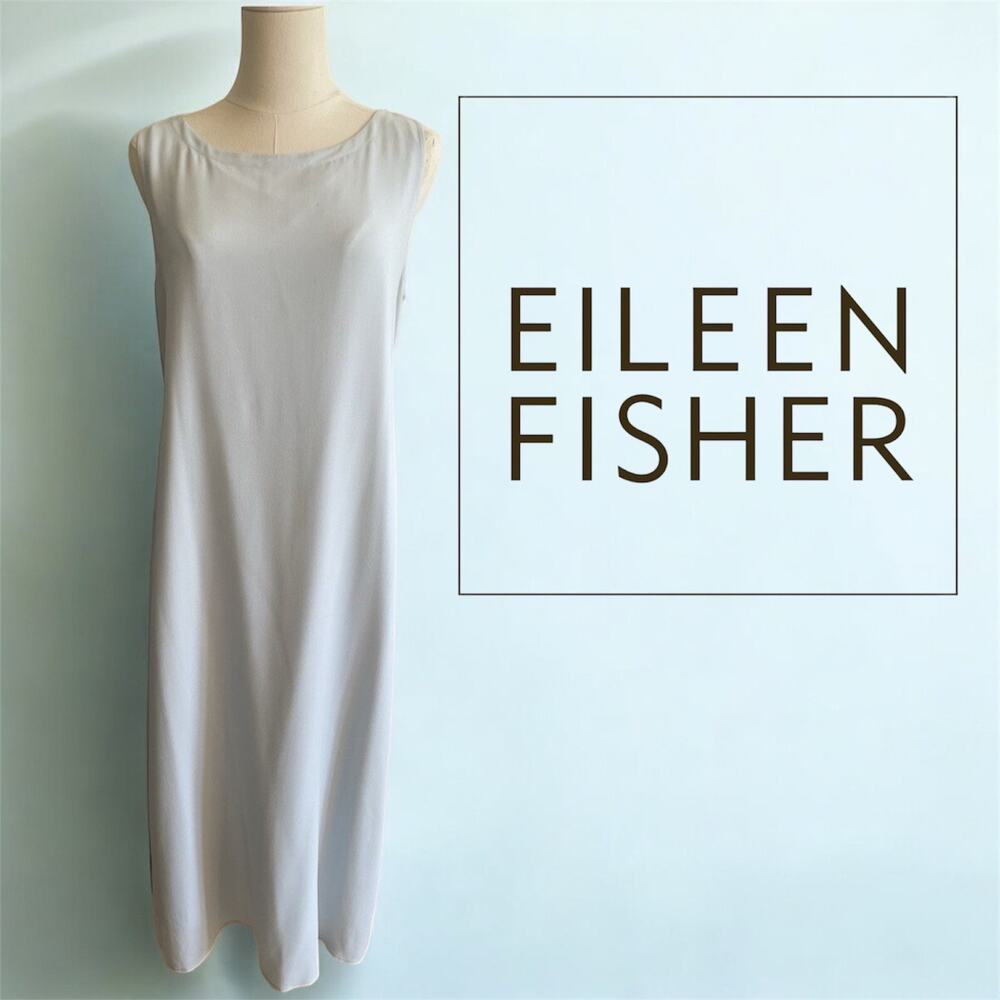 Eileen Fisher Light Blue Sleeveless Midi Dress